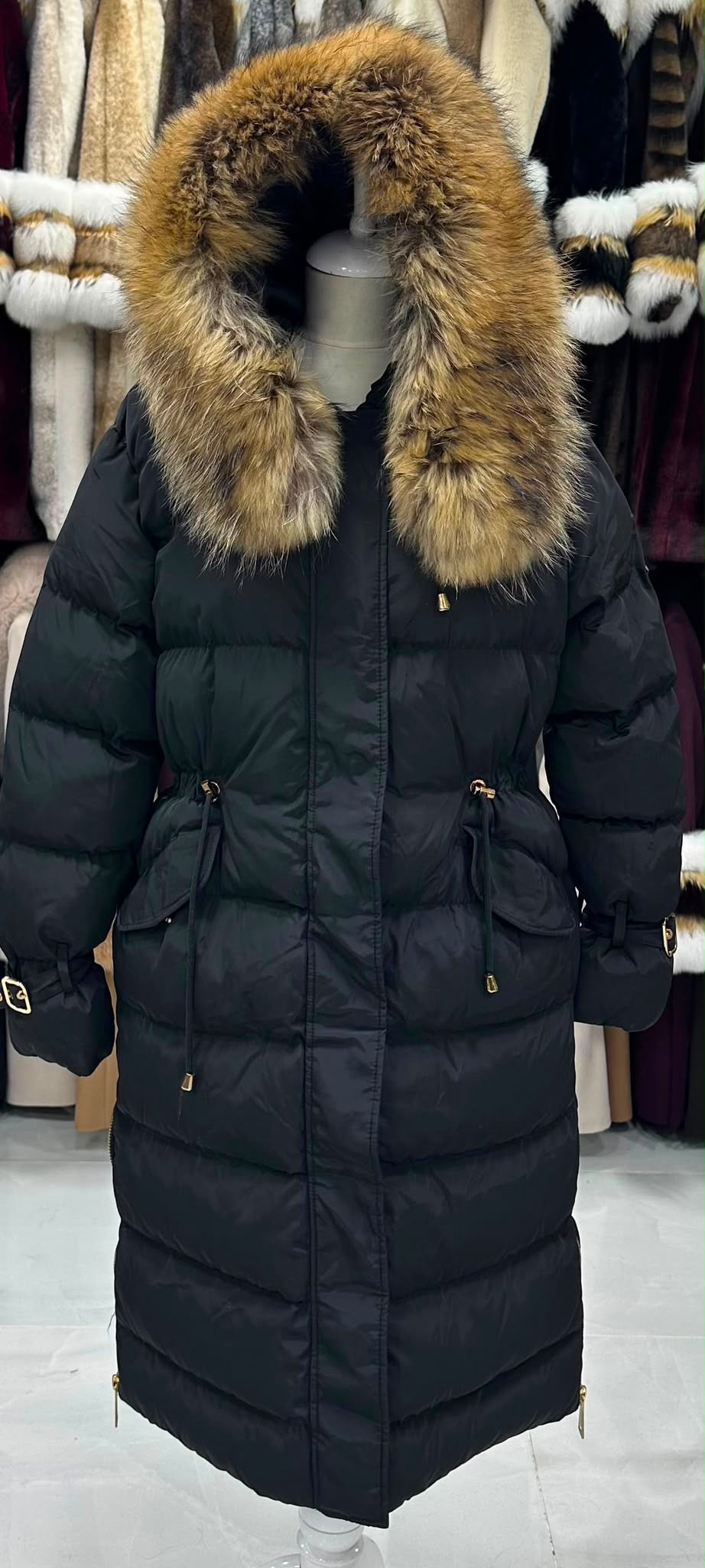 Dugi puffer kaput – Crna – original