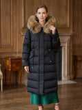 Dugi puffer kaput – Crna – detalj