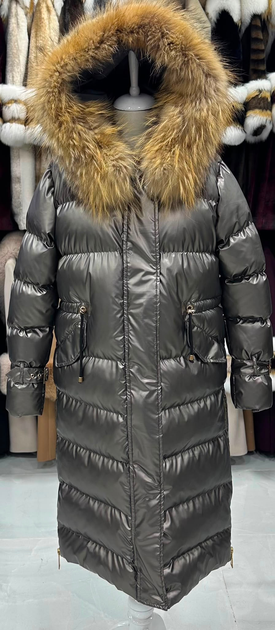Dugi puffer kaput – Siva – original